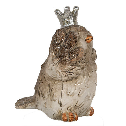 Decoratie Beeld Vogel 8 cm Beige Polyresin