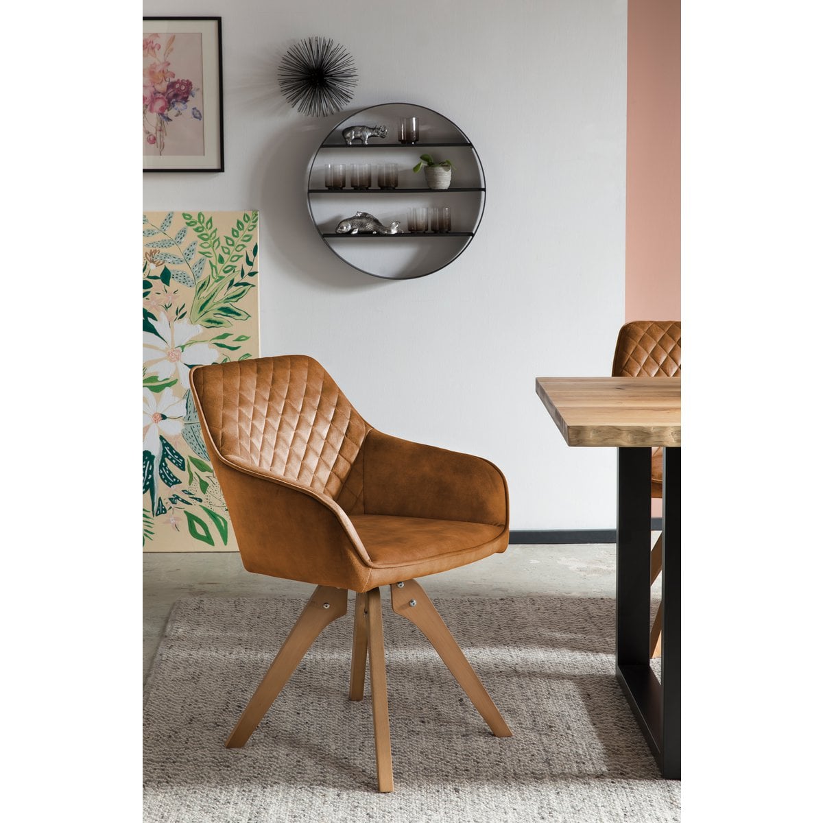 Vintage velvet armchair, gold