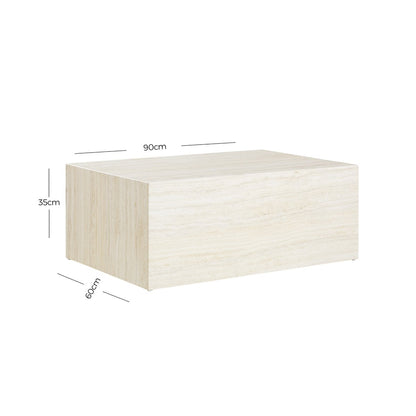 Salontafel travertin 90x60x35 cm beige