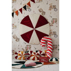 "Red Candy" Christmas Round Patchwork Mat