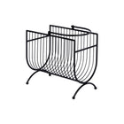 Tijdschriftenrek ijzer 35x21x50 cm zwart