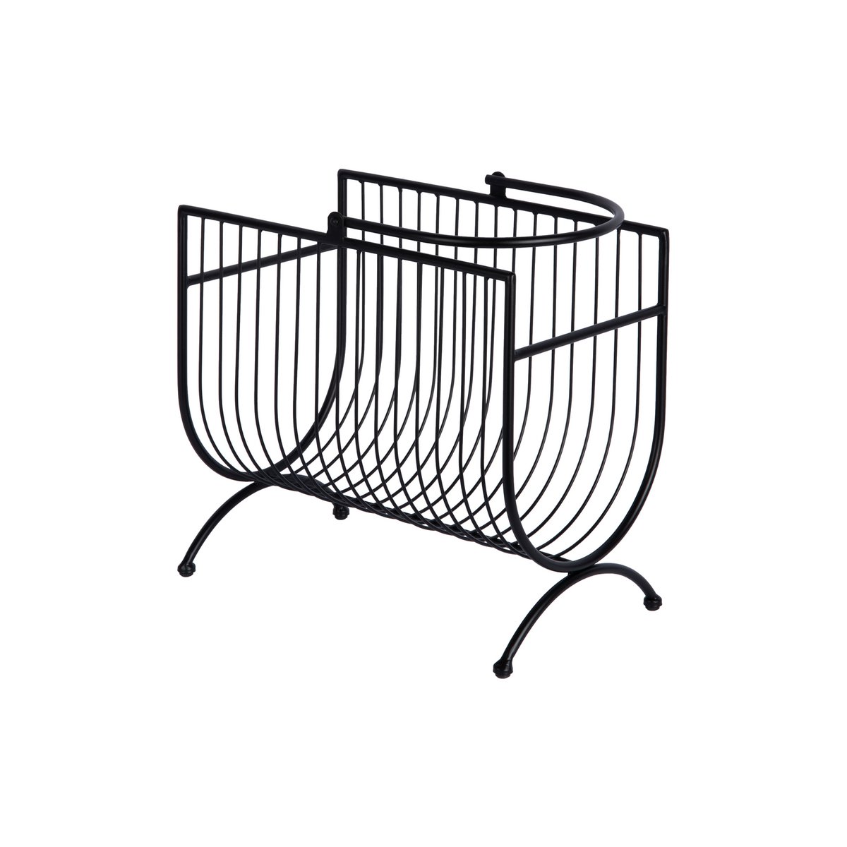 Tijdschriftenrek ijzer 35x21x50 cm zwart