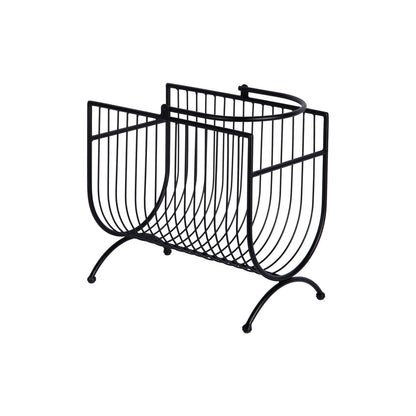 Tijdschriftenrek ijzer 35x21x50 cm zwart