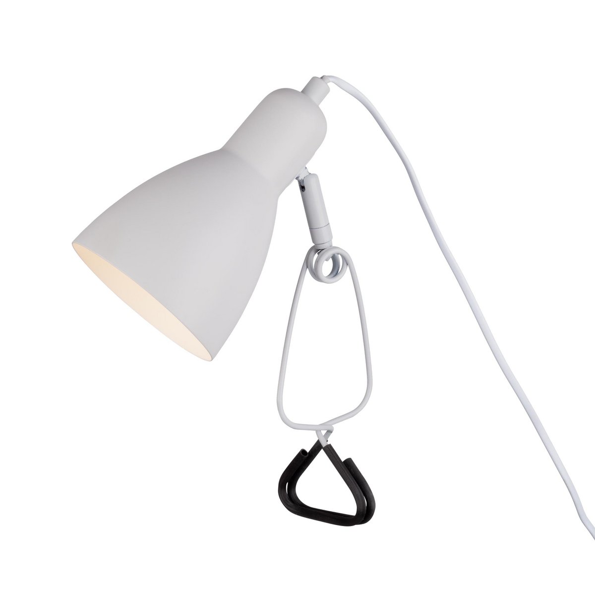 Klemtafellamp Mara 28 cm mat wit metaal E14