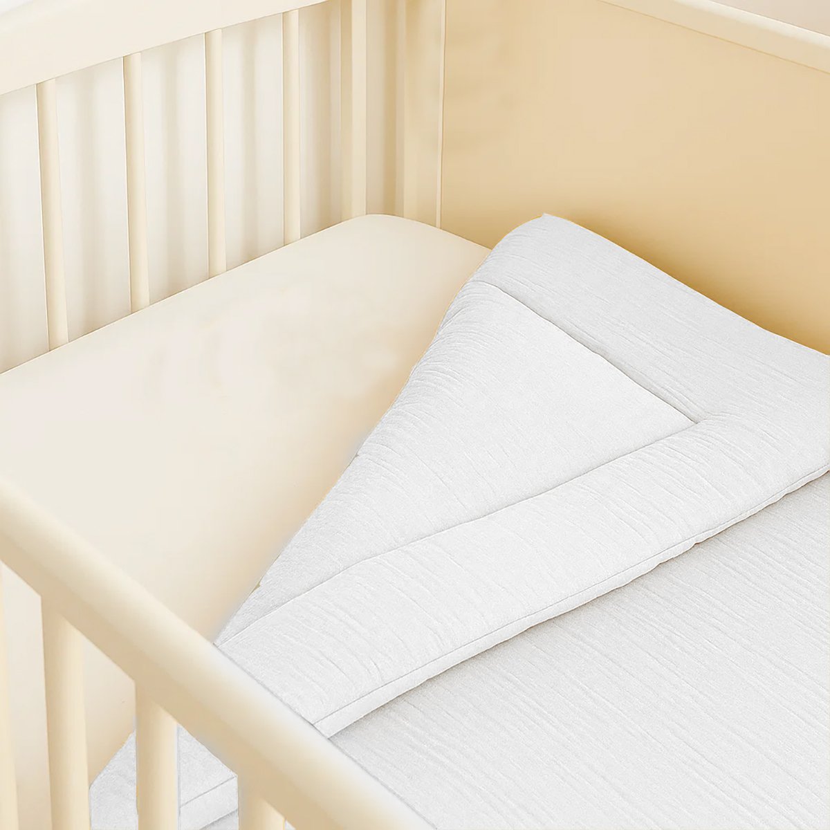 Babydekbed 70x120 cm biologisch katoen wit