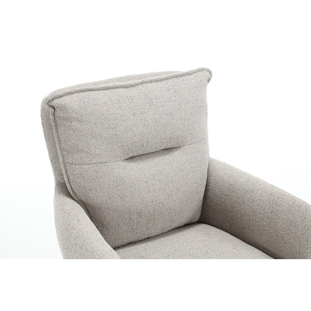 Fauteuil structuurstof grijs draaibaar