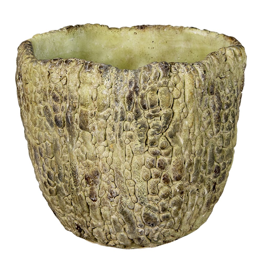 Bloempot Ø 20x18 cm groen keramiek