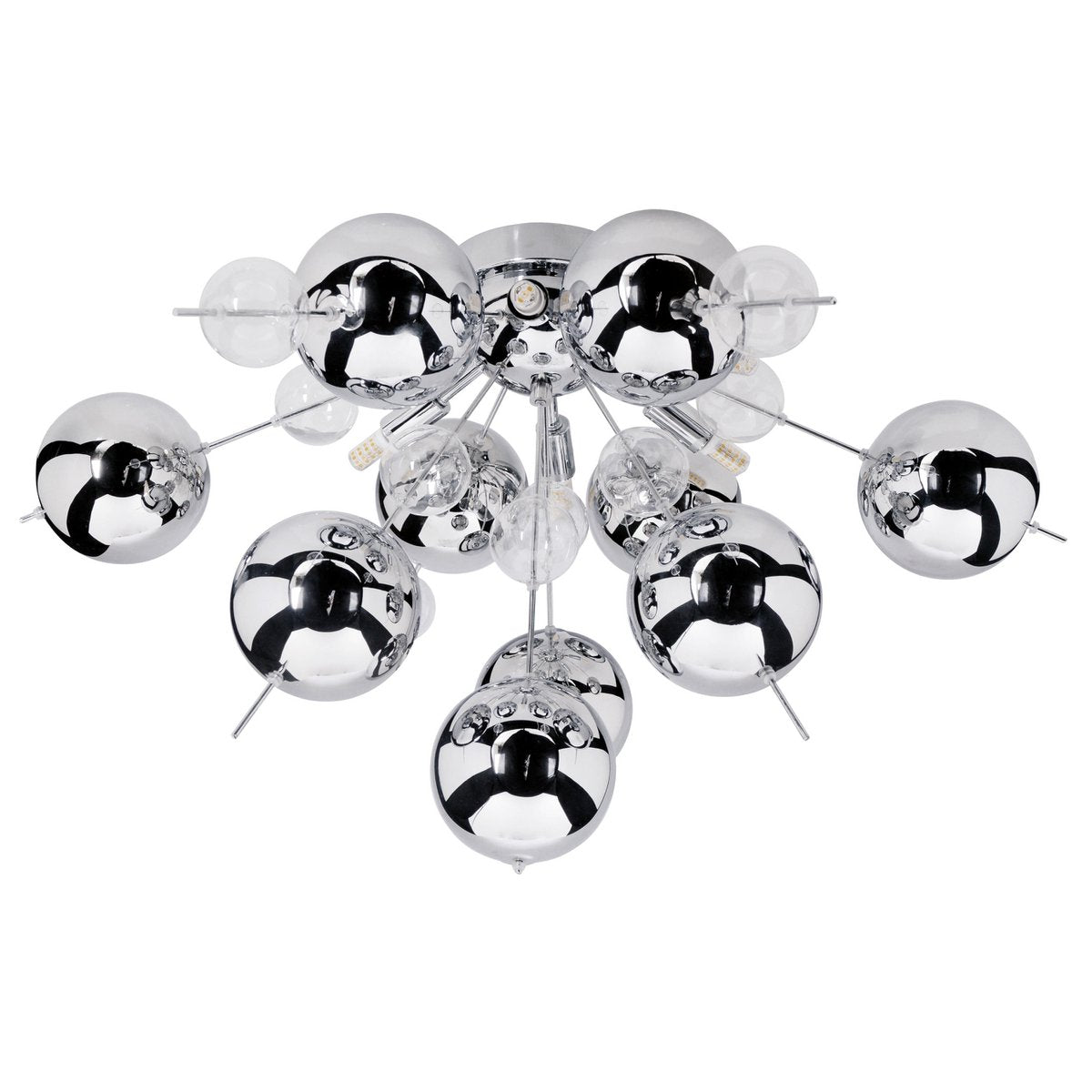 Plafondlamp Explosie Chroom Metalen Glas G9 Ø57 Cm