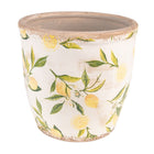 Bloempot Ø17x16 cm geel keramiek