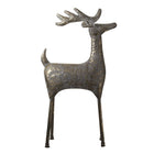 Deer Statue 79 cm Grey Iron
