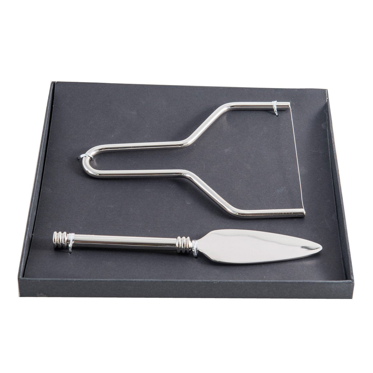 Foie gras set metaal zilver 21x21x1.7 cm