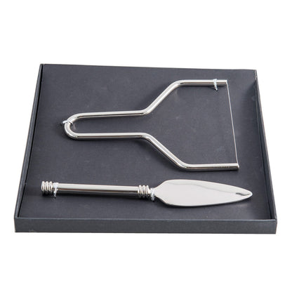 Foie gras set metaal zilver 21x21x1.7 cm
