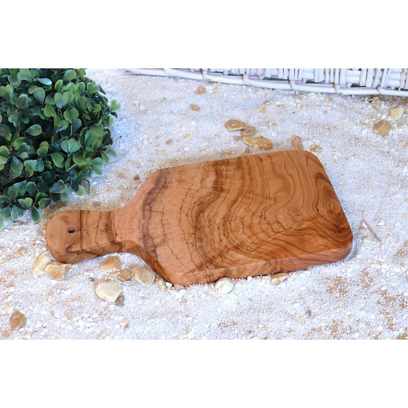 Kruidenplank olijfhout 23x10 cm met handvat