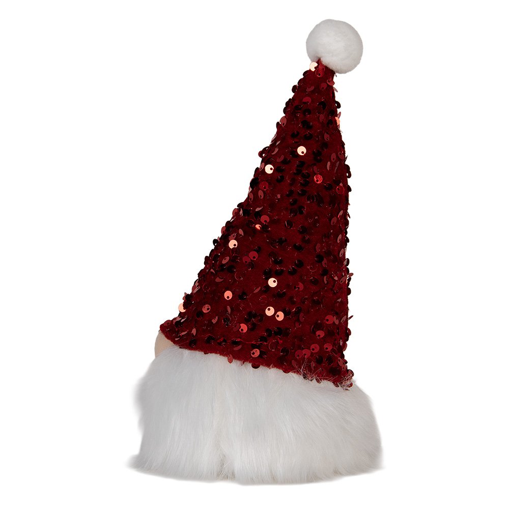 Kerstdecoratie kabouter LED 10x10x25 cm rood