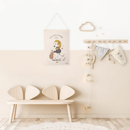 Wanddecoratie kinderkamer Waterman 40x50 cm katoen