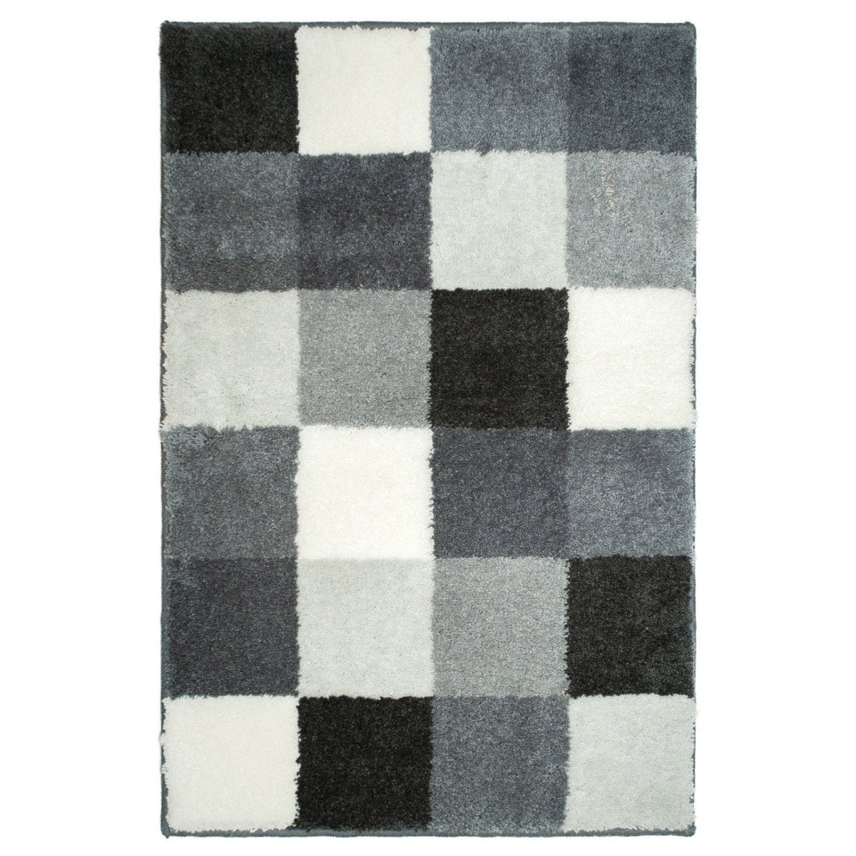 Blocks Bath Mat Grey