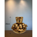Vaas 22x23 cm goud handgemaakt