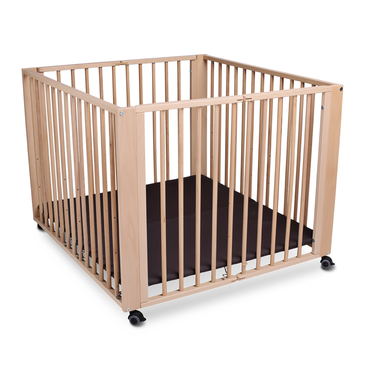 Babybox 89x85 cm naturel beuken opvouwbaar