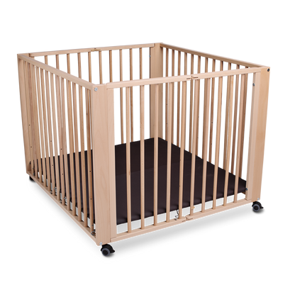 Babybox 89x85 cm naturel beuken opvouwbaar
