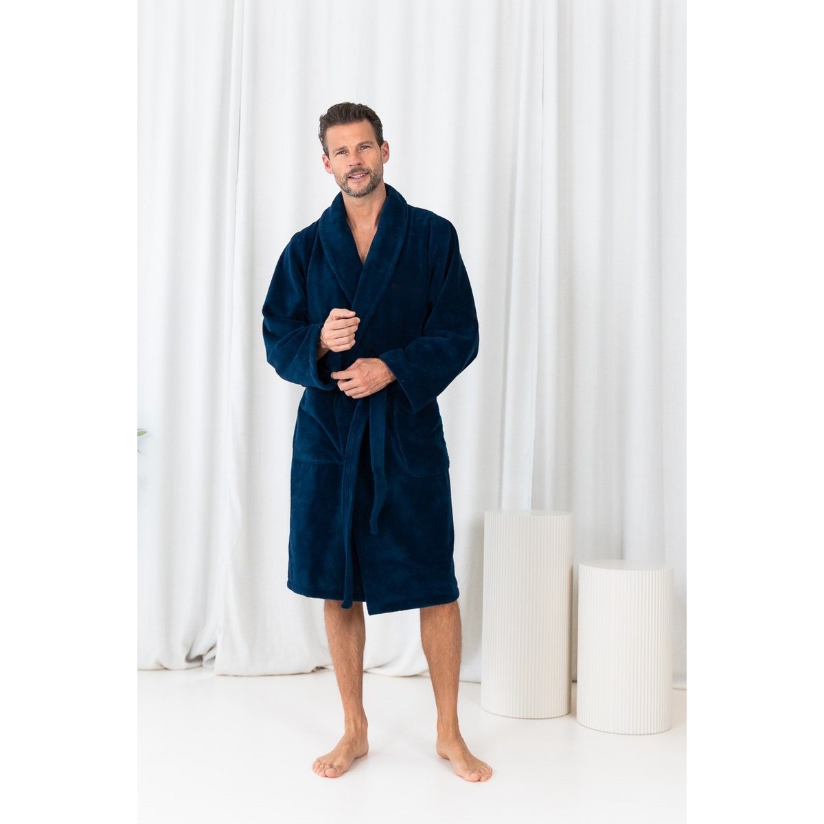 Teddybadjas donker denim