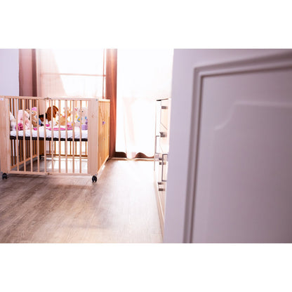 Babybox 89x85 cm naturel beuken opvouwbaar