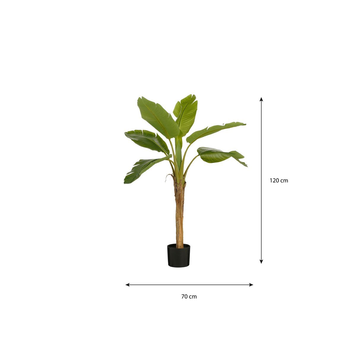 Kunst bananenplant H120 cm groen