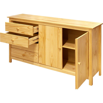 Dressoir 150x40x80 cm massief grenenhout bruin