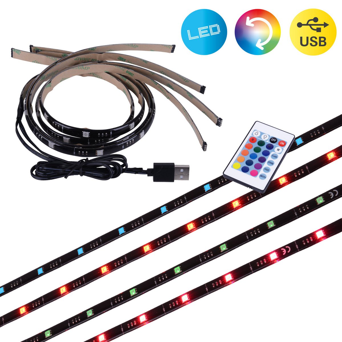 LED TV strip 4x 50 cm RGB