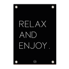 Garden poster relax and enjoy minimal black