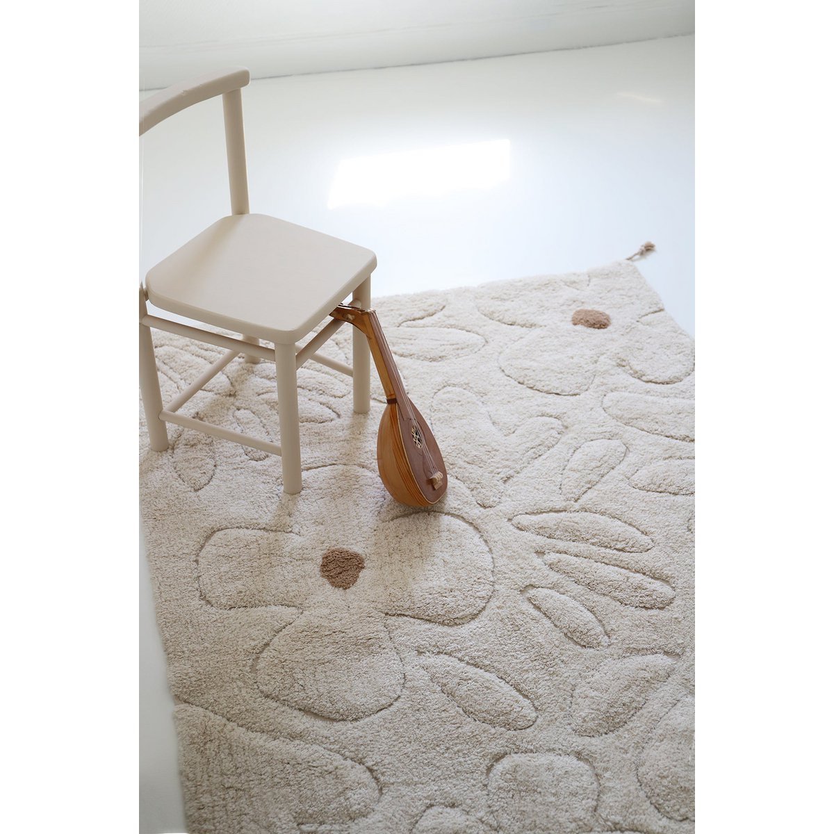 Kinderkamertapijt katoen 120x180 cm bloemenpatroon