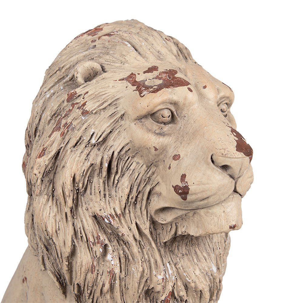 Decorative Statue Lion 30x23x45 cm Beige Brown Magnesium (MGO)