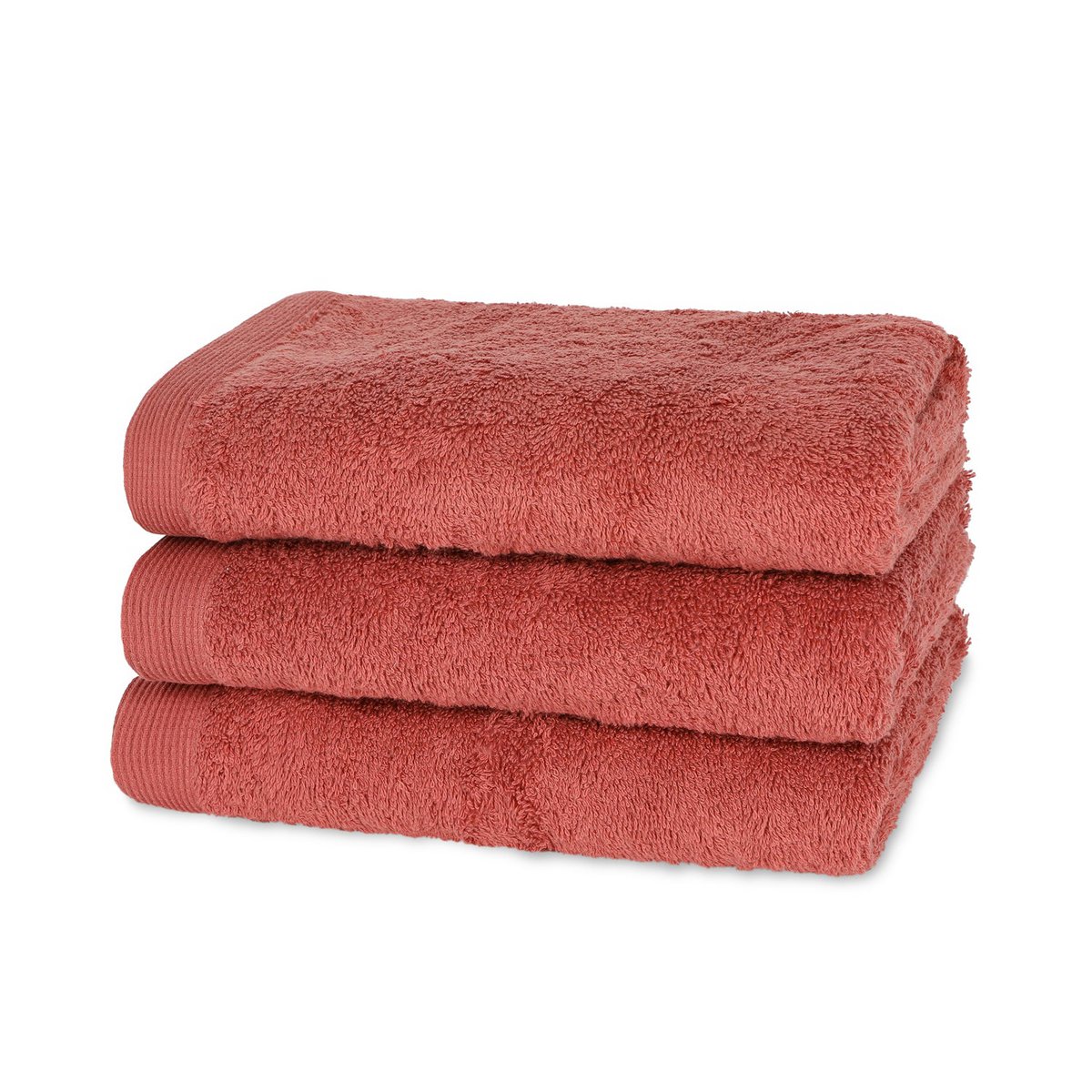 Gastendoek 30x50 cm steenrood katoen 500 g/m²