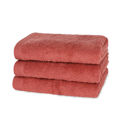 Gastendoek 30x50 cm steenrood katoen 500 g/m²