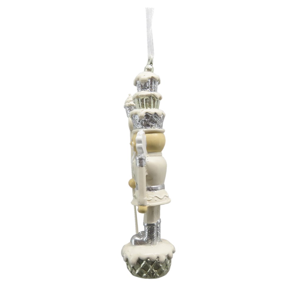 Kersthanger Notenkraker 11 cm Beige Kunststof Kerstdecoratie
