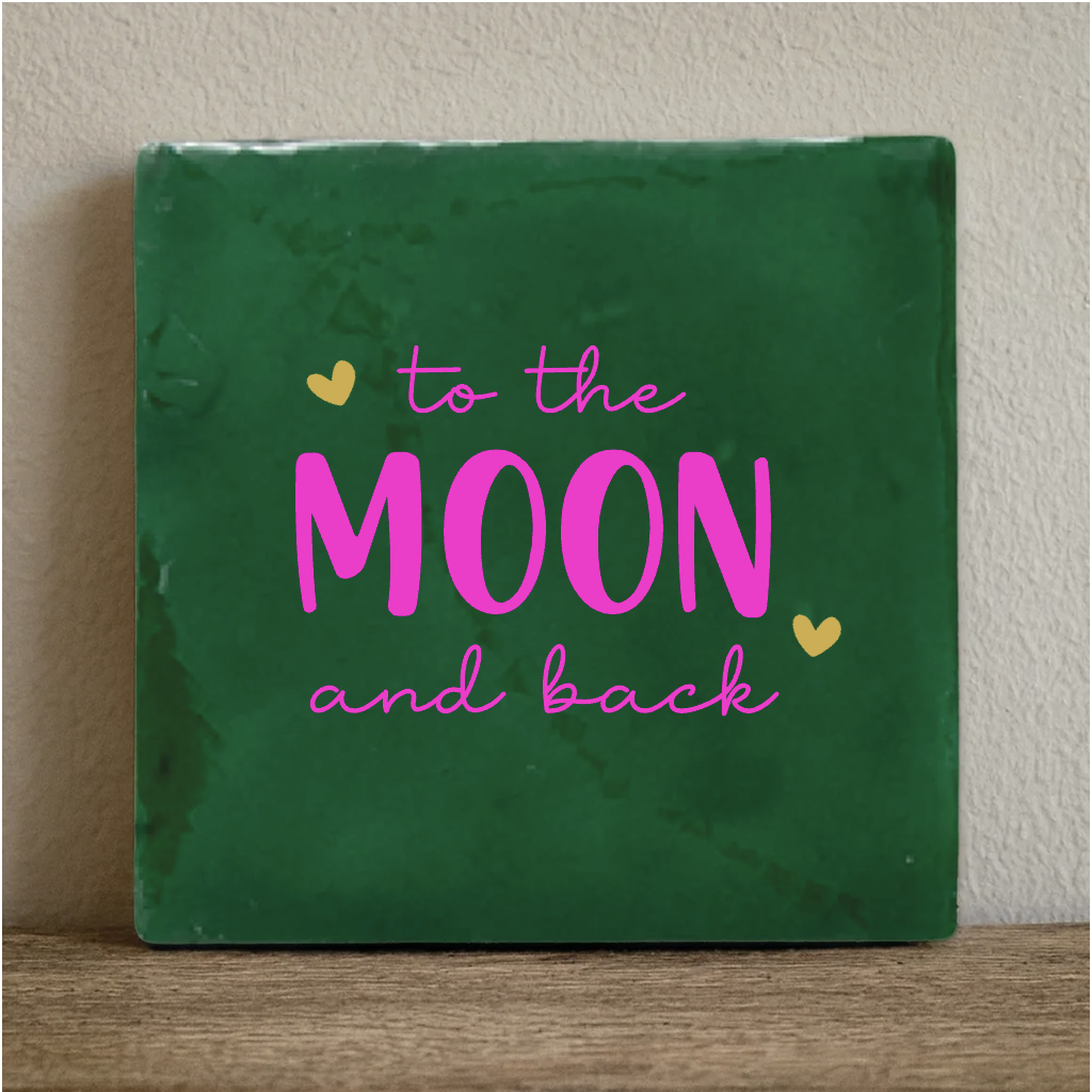 Tile love you to the moon - 10x10 cm