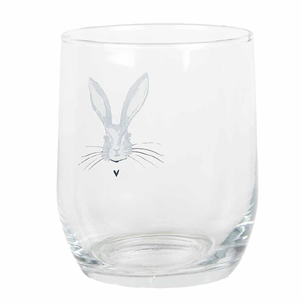 Waterglas 300 ml transparant glas konijn