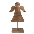 Engelenbeeld hout 18x8x30 cm bruin