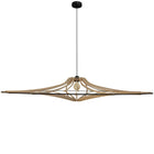Hanglamp 124 cm zwart MDF