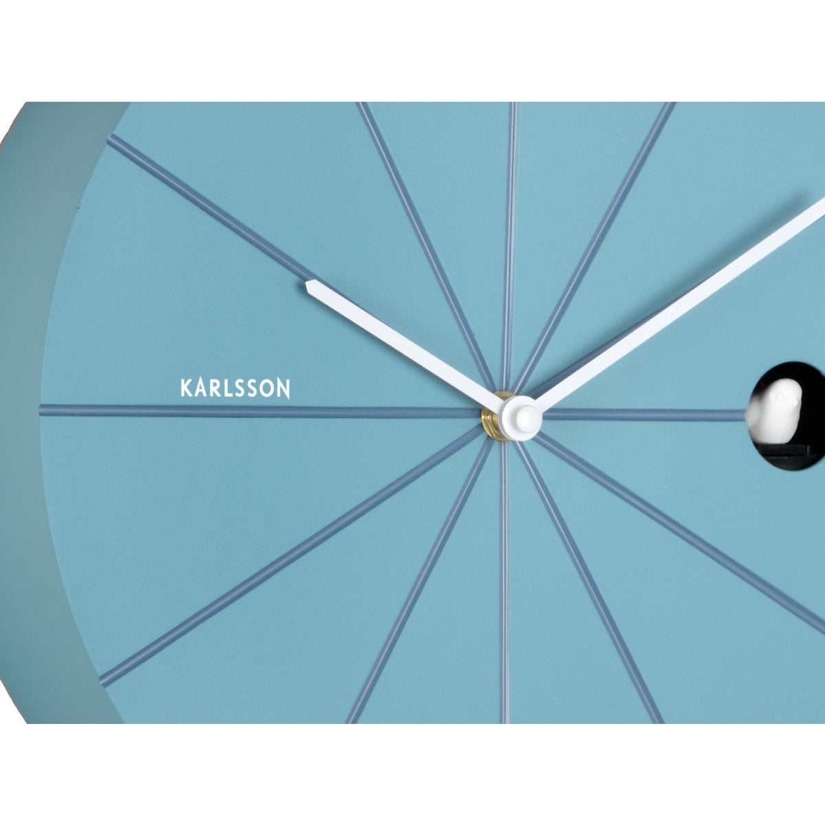Wandklok Karlsson 28 cm blauw plastic