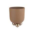 Plantenpot Estilo Groot 26x32x26 cm bruin metaal
