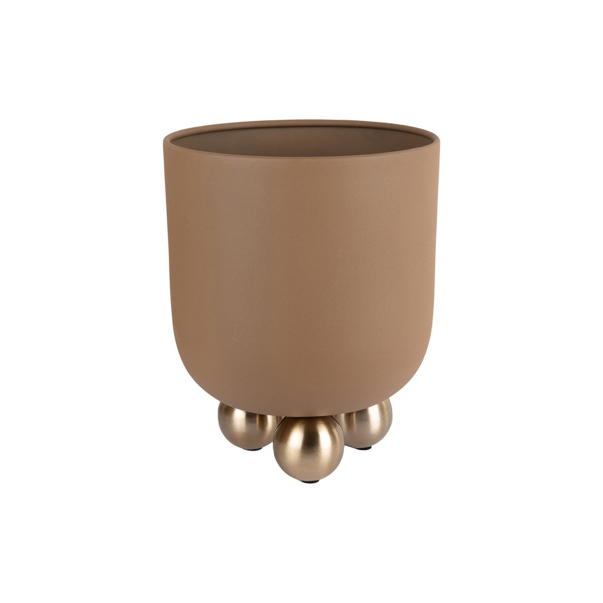 Plantenpot Estilo Groot 26x32x26 cm bruin metaal