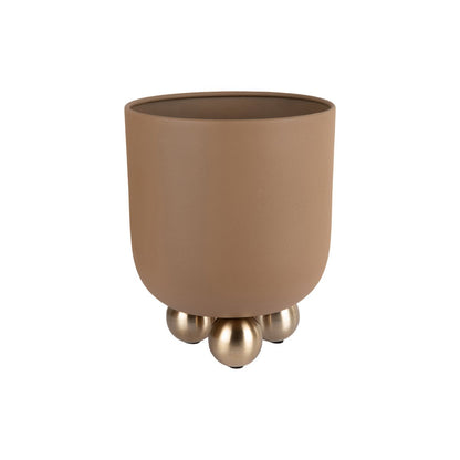 Plantenpot Estilo Groot 26x32x26 cm bruin metaal