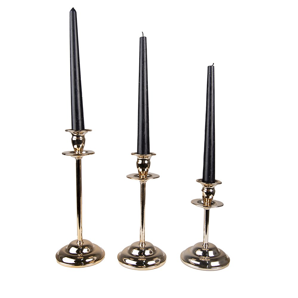 Candlestick 15 cm Gold-colored iron Candle holder