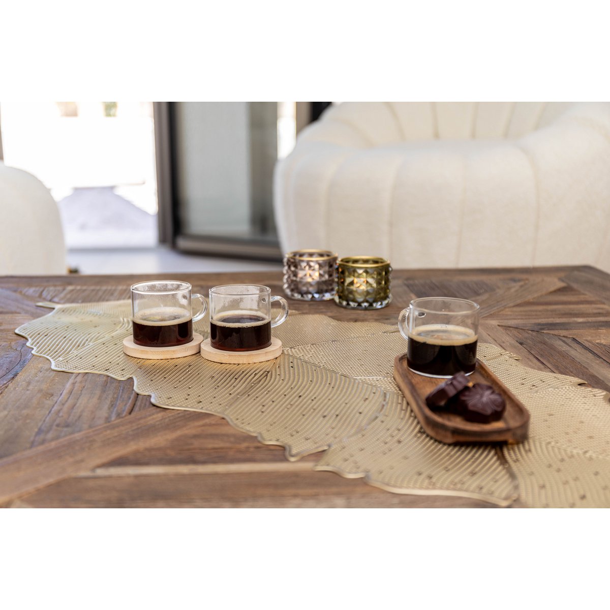 Teacups with bamboo sub-stasis - lot of 2