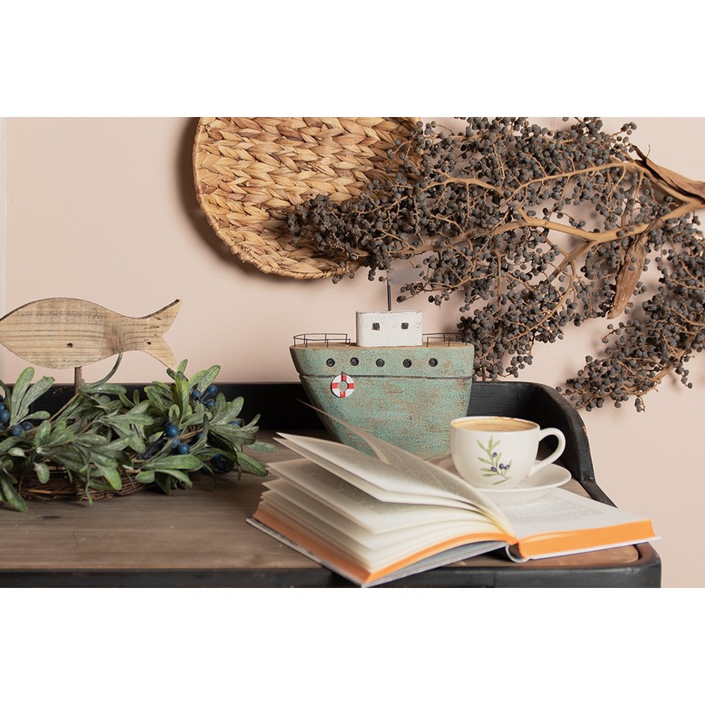 Houten visbeeld 20 cm bruin