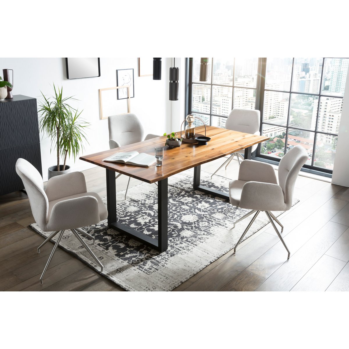 Eettafel 180x90x77 cm massief acaciahout