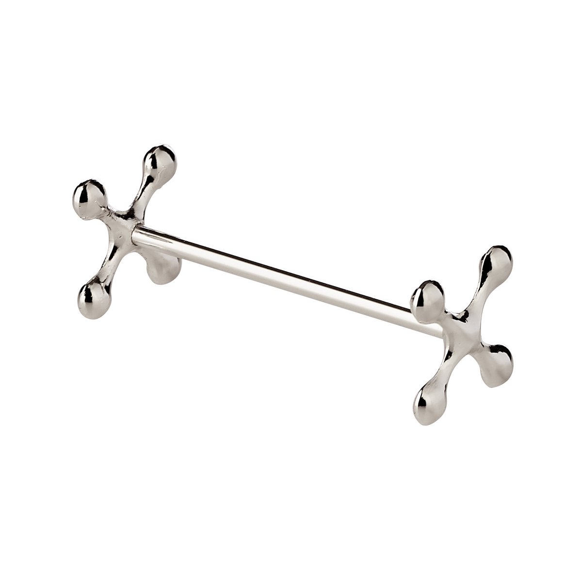 Messteun 6 stuks edel verzilverd 7 cm