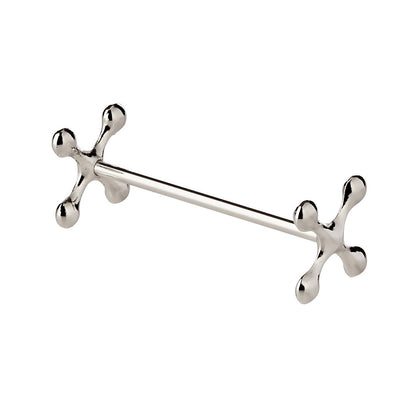 Messteun 6 stuks edel verzilverd 7 cm