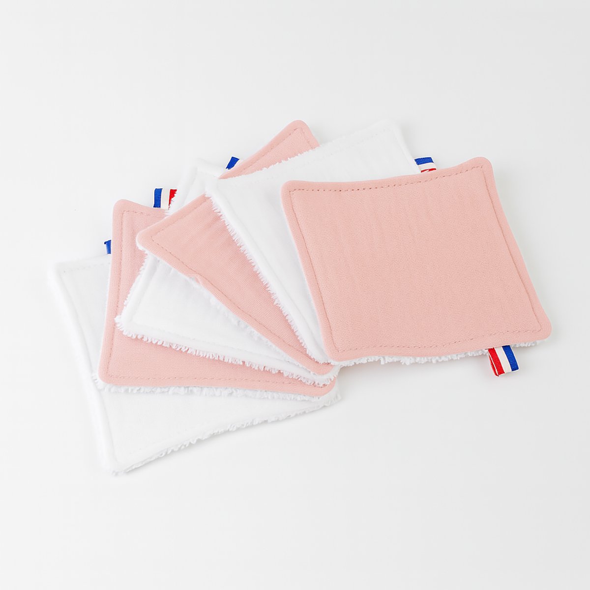 Washable cotton washable white and pink cotton
