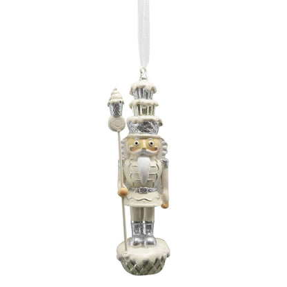 Kersthanger Notenkraker 11 cm Beige Kunststof Kerstdecoratie